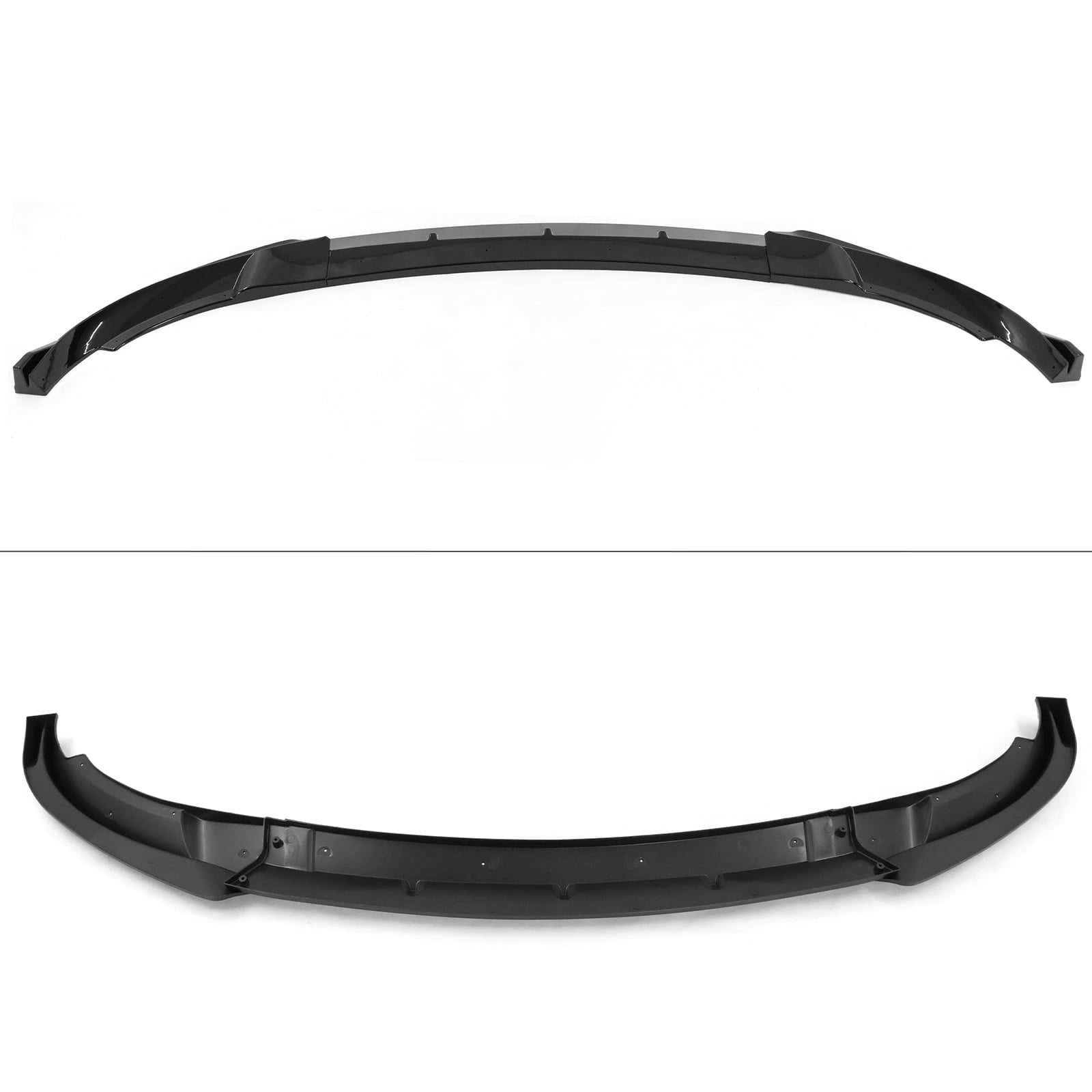 Ikon Motorsports 3PCS Front Bumper Lip Spoiler for 2020-2025 Tesla Y, IKON Style, PP Gloss Black