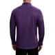 thumbnail image 3 of Camisas de vestir formales de color sólido de manga larga con cuello de punta para hombres INSPIRE CHIC, púrpura oscuro, talla L, 3 of 6