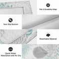 thumbnail image 6 of Aqua White Outdoor Rug for Patio/Deck/Porch, Non-Slip Large Area Rug 6 x 9 Ft, Abstract Grey Chrysanthemum Flower Floral Indoor Outdoor Rugs Washable Area Rugs, Reversible Camping Rug Carpet Runner, 6 of 8