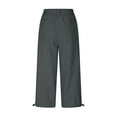 thumbnail image 7 of ABATAB Womens Capris with Pockets Loose Fit Casual Capri Pants Dressy Lightweight Baggy Cargo Cropped Trousers for Hiking, 7 of 7
