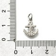 thumbnail image 3 of 10pcs Brass Micro Pave Cubic Zirconia Charms Anchor Charms Lead Free & Cadmium Free Long-Lasting Plated Rack Plating with Jump Ring Platinum 12.5x9.5x2mm Hole: 3mm, 3 of 3