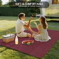 thumbnail image 4 of Red Solid Color Outdoor Rug 4x6 Ft - Reversible Patio Rug Outdoor Camping Rugs, Aesthetics Contemporary Luxury Washable Indoor Outdoor Area Rugs, Non-Slip Outdoor Carpet Runner for Deck/Porch, 4 of 8