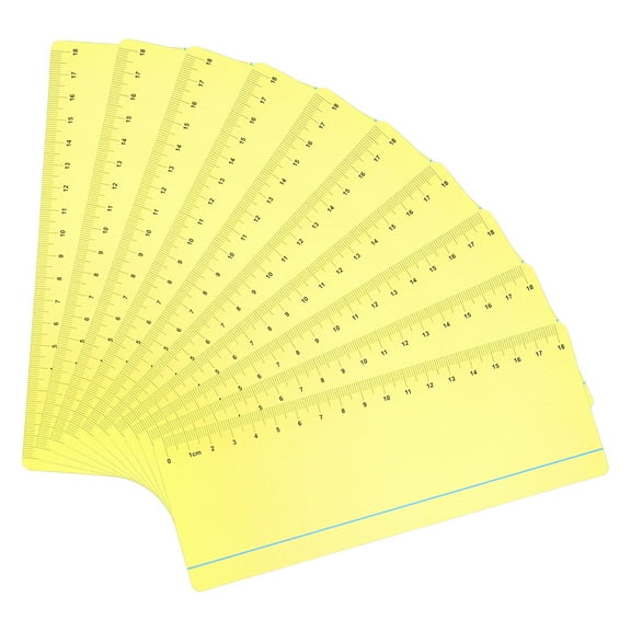 Guided Reading Strips, 10pcs Highlight Colored Overlay Bookmarks with Line Reduce Visual Stress, Yellow
