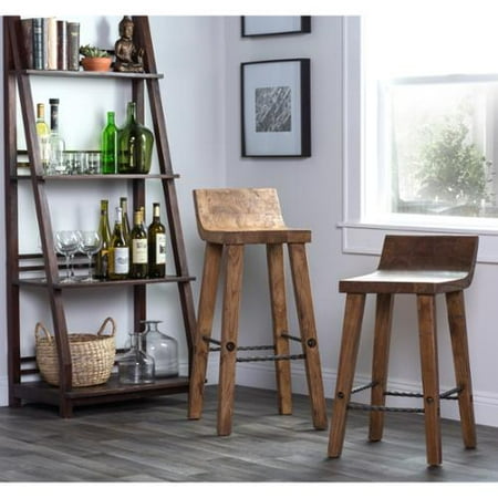 Kosas Home Tam Rustic Wood Natural 30 Inch Barstool Stool By Kosas Home Tam Rustic Wood Natural 30 Inch Barstool Stool By