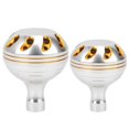 thumbnail image 2 of 42mm/38mm Spinning Reel Knob Grip Metal Fishing Reel Handle Power Knob Left/Right Hand Fishing Line Wheel Knob Grip ,Rigid Aluminum Skeletal Frame, 2 of 7