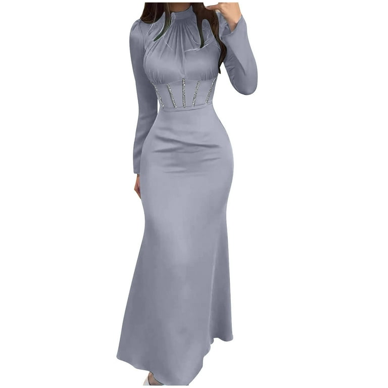 SCSAlgin Sexy Formal Dress for Women Ruched Crew Neck Long Sleeve Club Dress Cocktail Bodycon Evening Gown Maxi Long Dresses - Walmart.com SCSAlgin Sexy Formal Dress for Women Ruched Crew Neck Long Sleeve Club Dress Cocktail Bodycon Evening Gown Maxi Long Dresses - Walmart.com