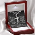 thumbnail image 2 of Fathers Day Gift To My Grandpa Cross Pendant, Father's Day Gift Cross Necklace, Grandfather Gift, Gift From Grandson, With Message Card, 2 of 3