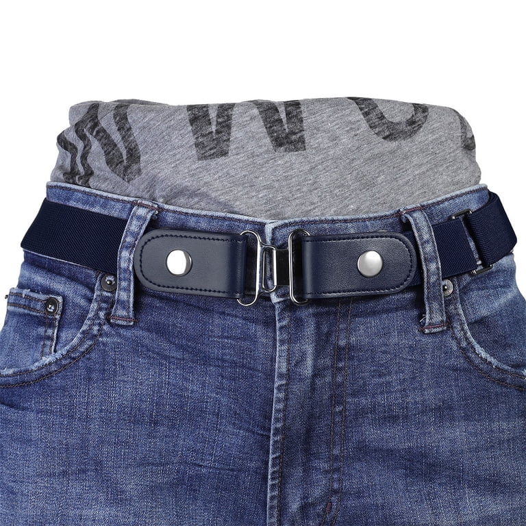 Falari No-Buckle Stretch Belt, Navy, Medium (20-33 inches) photo 5