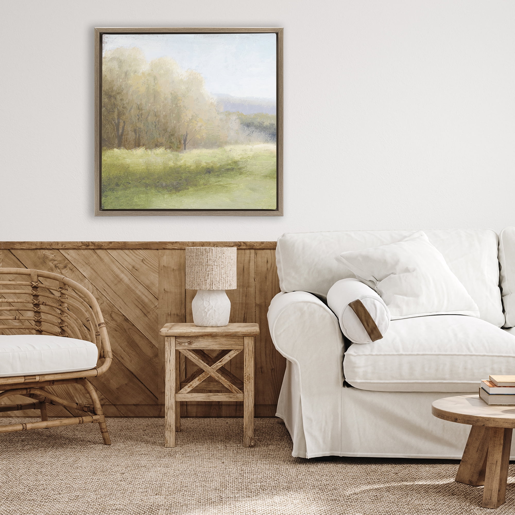 Stupell Industries Within Familiar Place Meadow Brown Framed Floater Canvas Wall Art, design by Michael Marcon