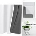 thumbnail image 5 of DWCN White Blackout Curtains 84 Inches Long for Living Room Thermal Insulated Light & Heat Blocking Full Room Darkening Noise Reducing Grommet 2 Panels Curtain (White,52"W x 84"L), 5 of 6