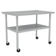 thumbnail image 1 of BeesClover Heavy-Duty Stainless Steel Work & Prep Table, NSF Commercial-Grade Table with Adjustable Lower Shelf for Kitchen, Restaurant, Home, Garage, Hotel, 1 of 5