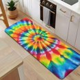 thumbnail image 5 of Colorful Tie Dye Rainbow Pattern Kitchen Rug Mat,Kitchen Runner Rugs Non Skid Washable,Decorative Kitchen Floor Mats for Kitchen,Sink,Laundry,17"x47.2", 5 of 7