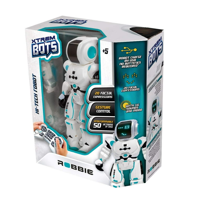 SilverLit Robbie White & Blue Xtrem Bots XT380831 - Walmart.com