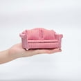 thumbnail image 4 of VINOIC Miniature Sofa Model, Small Floral Couch for Dollhouse Display Collectors, 4 of 5