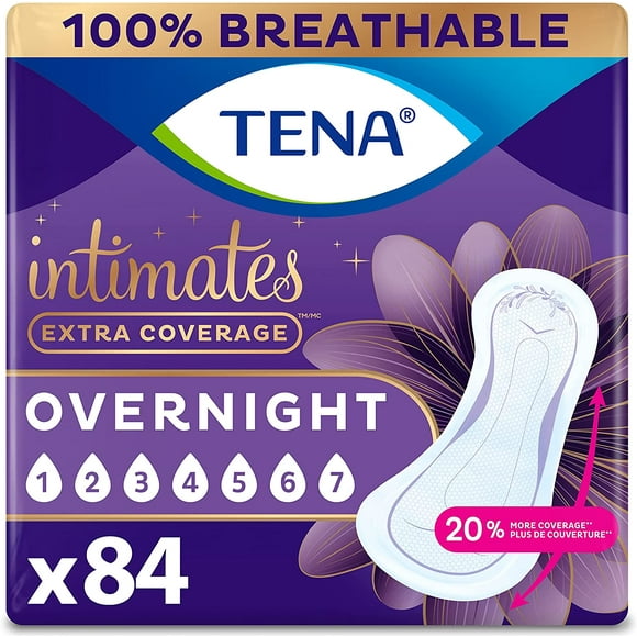 Tena Intimates Overnight Pads - case of 84