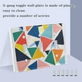 thumbnail image 3 of Yayeee Toggle Light Switch Wall Plate 2-Gang 4.56"x4.48" Decorative Outlet Cover, Red Triangles, 3 of 7