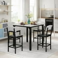 thumbnail image 2 of MOOSENG 5-Piece Dining Table Set for 4, Compact Kitchen Table & 4 Upholstered Chairs, Modern Set for Apartment Small Space, White, 2 of 7