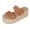 Brown, variant on Women's Summer Straw Woven Platform Sandals Boho Open Toe Mules Retro Casual Beach Slides with Adjustable Strap White Size 9
