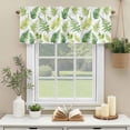 thumbnail image 3 of Leaves Window Valance Curtain Green Theme Rod Pocket Short Curtain for Living Room, Bedroom & Kitchen Window Decor 42x18in, 3 of 8