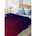 thumbnail image 5 of Queen Flat Sheet Only Burgundy Red Gradient Ombre Soft Microfiber Cooling Bedding Sheets Dark Maroon Shadow Flat Bed Sheet, 5 of 9