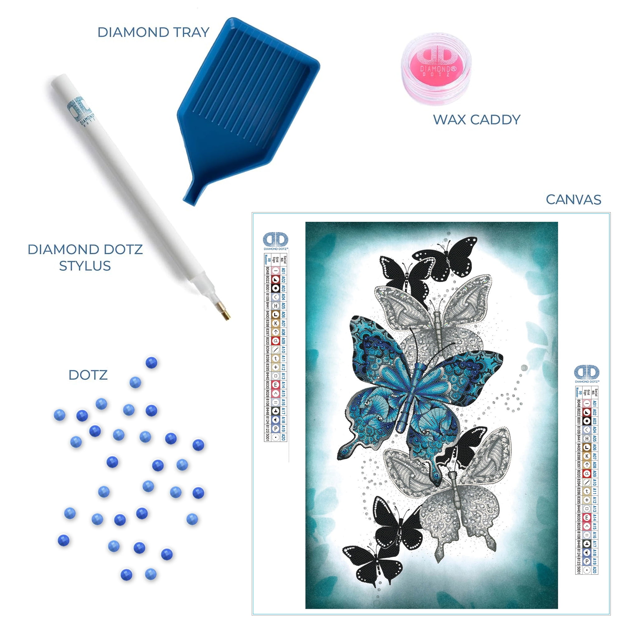 Diamond Dotz Butterfly Trail Nature Diamond Painting Kits for Adults - Diamond Art Kits a Relaxing Creative Craft Kit with Dotz Gems 28.4"X18.5"