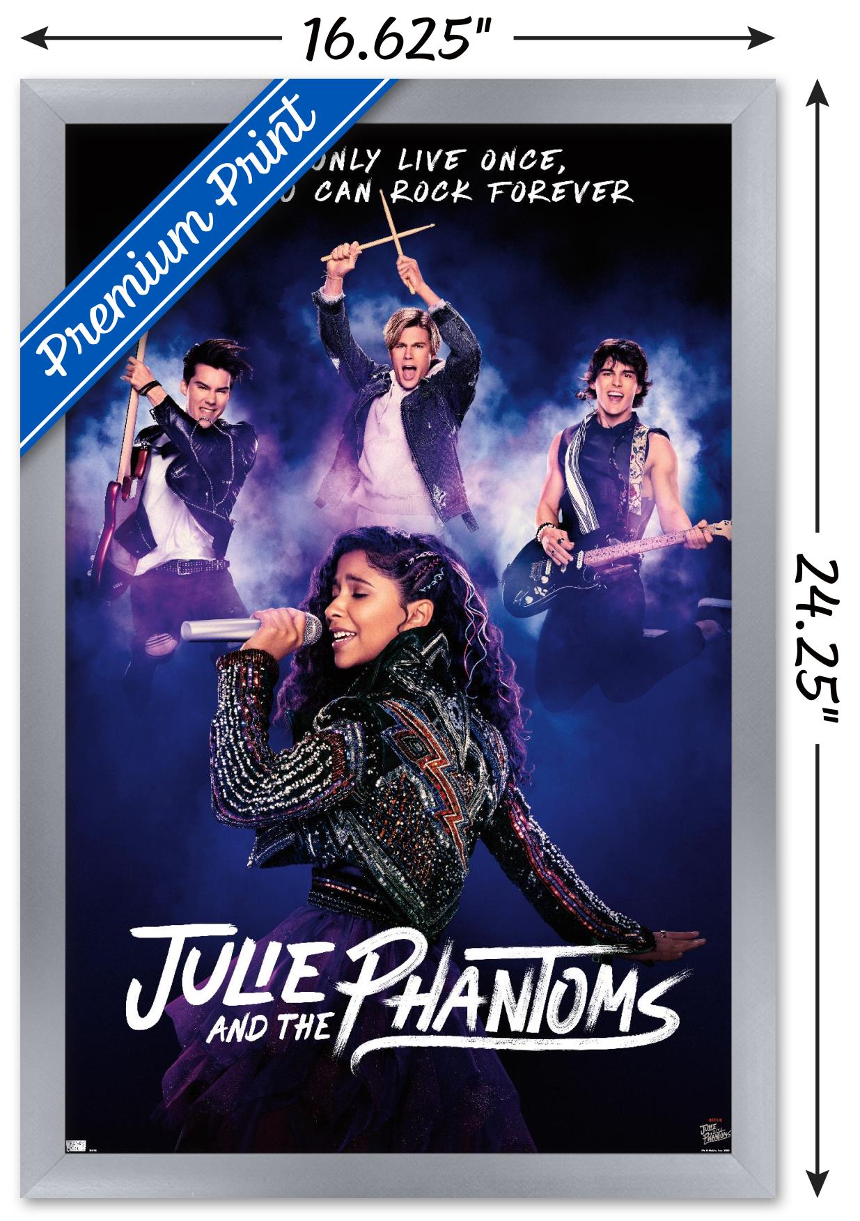 Netflix Julie and the Phantoms - The Band Wall Poster, 14.725" x 22.375", Framed