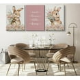 thumbnail image 3 of 3Pcs Cute bunny Canvas Wall Art Colorful wildflower Posters Prints Botanical Floral Rabbit Nursery Wall Decor Pictures Pink Inspirational Animal Paintings for Baby Girl Room Home Decoration Und, 3 of 7