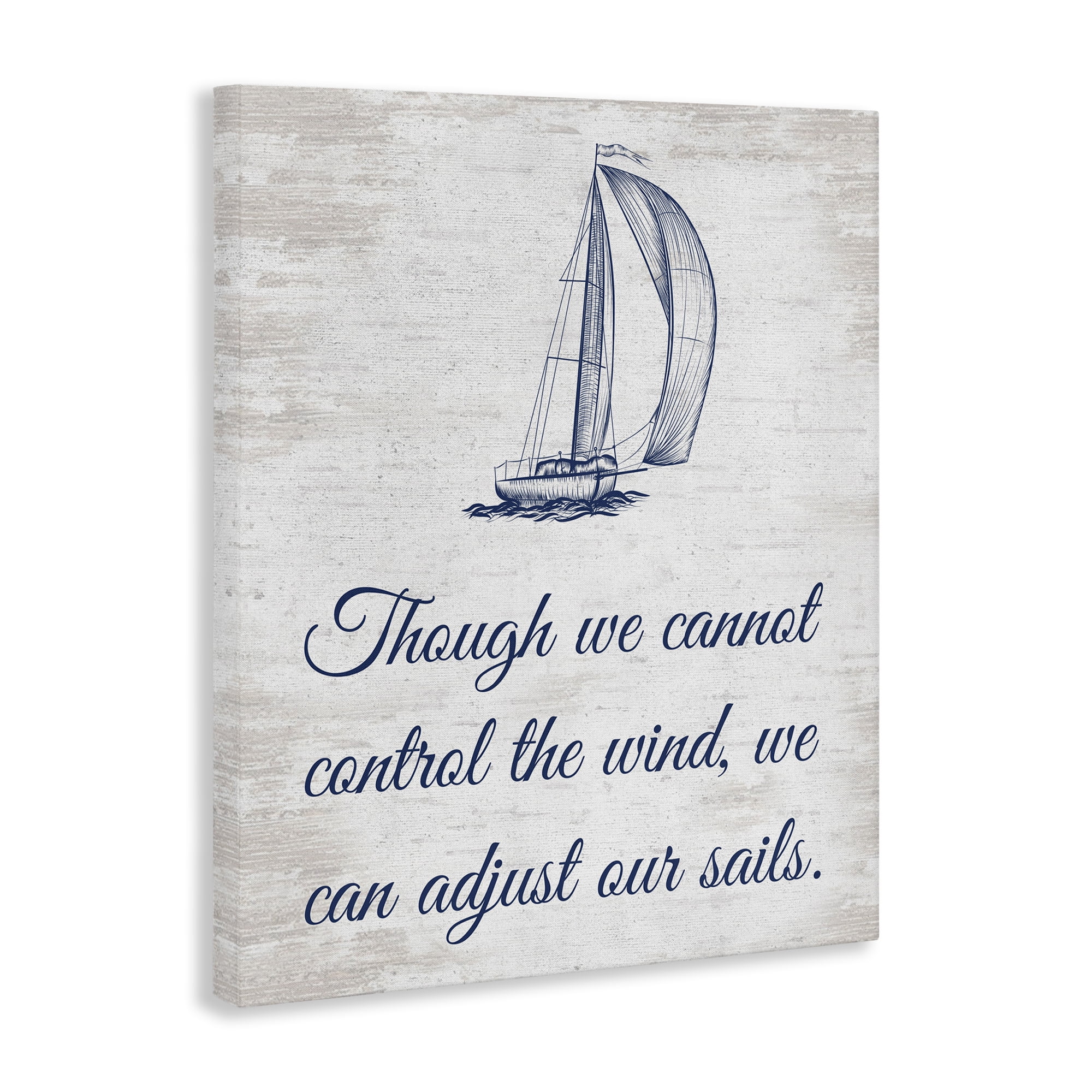 Stupell Industries Adjust Our Sails Transportation Painting Gallery Wrapped Canvas Art Print Wall Art, 36 x 48