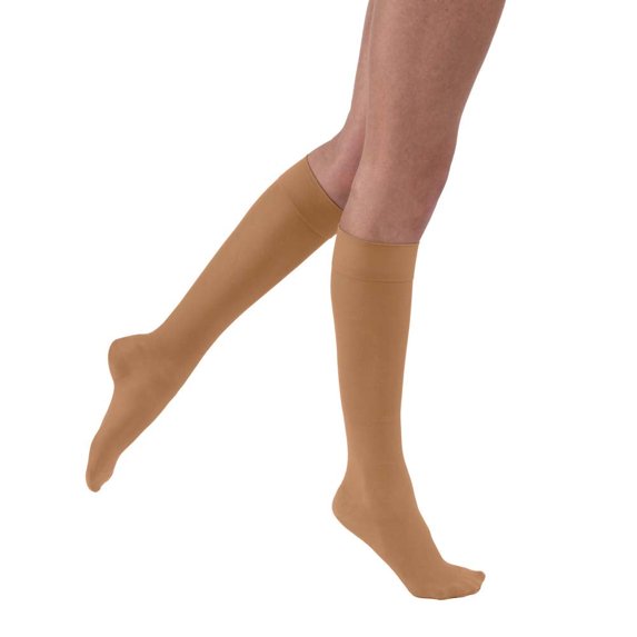 JOBST UltraSheer Compression Stockings, 20-30 mmHg, Knee High, Closed Toe, Sun Bronze, Small