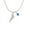 Blue, variant on Good Luck Italian Horn - Purple Bicone Crystal Necklace