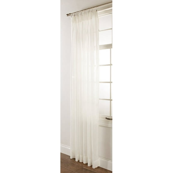 Belle Maison USA, LTD. Splendor Batiste Pleated Curtain Panel, Set of 2