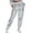 Silver, variant on EHRWE Pants For Women Performance Clothing New Casual Pants Color Elastic Waist Ankle Trousers Casual Trouser
