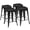 Black, variant on Gianna Metal Dining Chairs Set of 4, 18 Inch Stackable Bar Chairs, Modern Restaurant Classic Trattoria Metal Chairs, 300LBS Weight Capacity, White