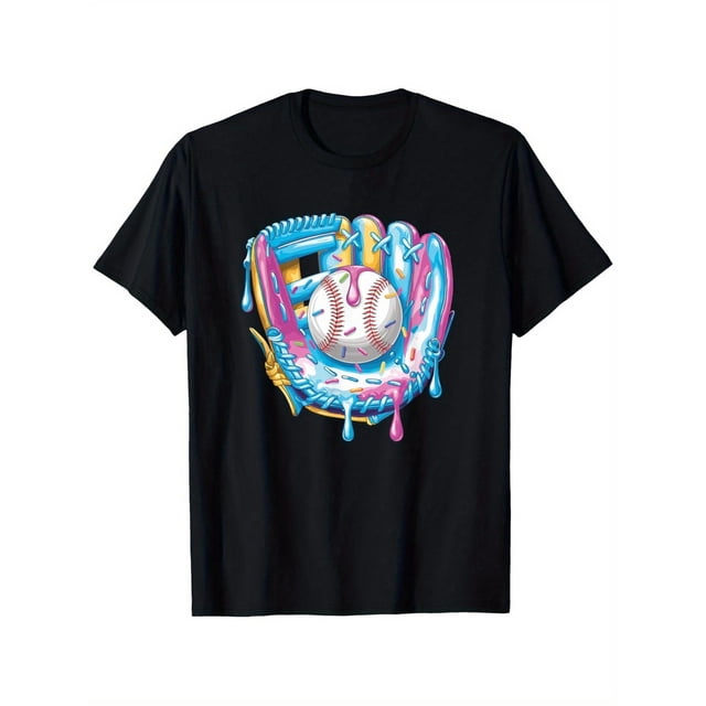 Camiseta divertida de béisbol con diseño de helado y chispitas para niños. Tejido suave, transpirable y cómodo. Camiseta de manga corta. Ideal como regalo.