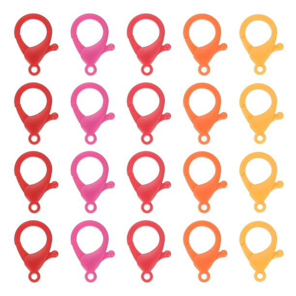 Uxcell 100 Pcs Ganchos de Langosta de Plástico para Manualidades, Colores Mixtos