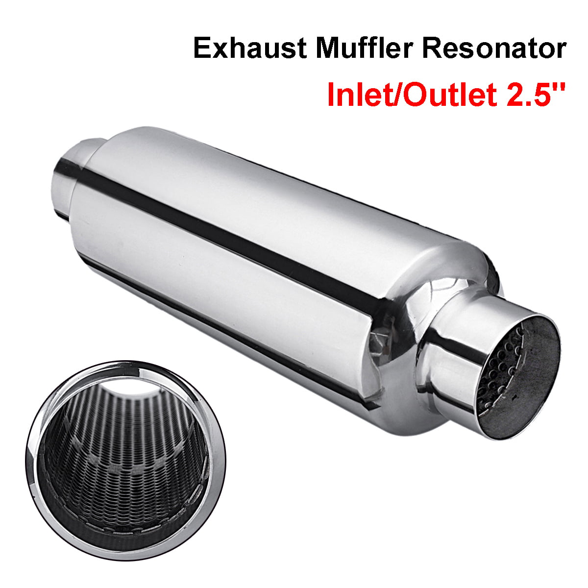 Universal Exhaust Silencer 6" x 2" x 22" Resonator Muffler Stainless steel Box