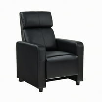 Toohey Upholstered Home Theater Push Back Recliner Black