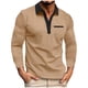 thumbnail image 2 of pstuiky camisa de manga larga para hombre, Camisa deportiva de manga larga con cuello vuelto y botones para hombre camisetas de hombre l, 2 of 6