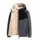 thumbnail image 2 of Chaqueta y abrigo informal de manga larga con capucha, unisex, de terciopelo grueso y con cremallera, para mujer, 2 of 9