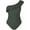 Dark Green, variant on Mycoco Womens One Piece Swimsuits One Shoulder Ruched Ruffle Monokini Bathing Suits