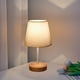 thumbnail image 5 of Lámpara de escritorio LED de madera maciza, lámpara de lectura de estudio de tela estable, adecuada para decoración del hogar, luz de noche cálida lisa de lino, iluminación interior, lámpara de lectur, 5 of 6