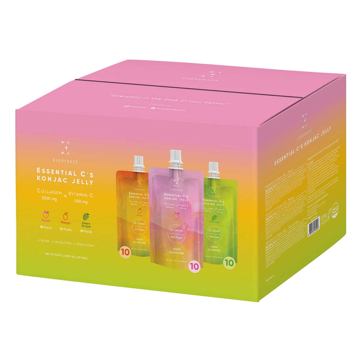 Everydaze Essential C’s Konjac Jelly Collagen + Vitamin C, 30pack