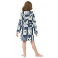 thumbnail image 7 of FORMRS Niños Bathrobe Unisex Hooded Robe Soft Plush Pajamas Sleepwear, Size 2-3T, Blue Cats and Hearts, 7 of 7