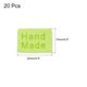 thumbnail image 2 of 20uds Mano Hecho PU Cuero Etiqueta Costura Relieve Etiqueta Adorno para Jeans Bolsos Zapatos Sombrero Claro Verde, 2 of 7