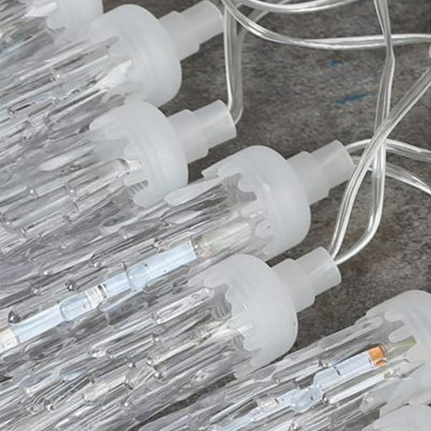 Lámpara Luz de lluvia de meteoritos LED de Navidad Luces de tira de cono de hielo de vacaciones impermeables Tmvgtek Para estrenar