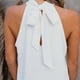 thumbnail image 4 of Blusa de cuello halter para mujer, blusas de gasa de verano, camiseta sin mangas, camiseta casual, blusa elegante, 4 of 5