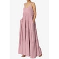 thumbnail image 3 of TheMogan Robe Longue Maxi à Volants Superposés Col en V avec Poche Décontractée pour Femmes P-3X, 3 of 6