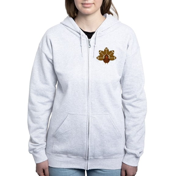 CafePress - Football Turkey - Women's Zip Hoodie