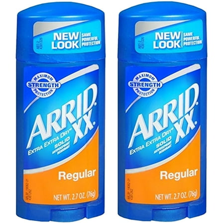 Pack of (2) Arrid XX Regular  Extra Extra Dry  Solid Antiperspirant Deodorant Regular  2.7 Oz