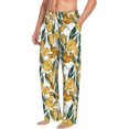 thumbnail image 2 of Daiia Yellow Tulips Men's Sleep Pant with Pockets and Drawstring,Pajama Pants-Small, 2 of 9